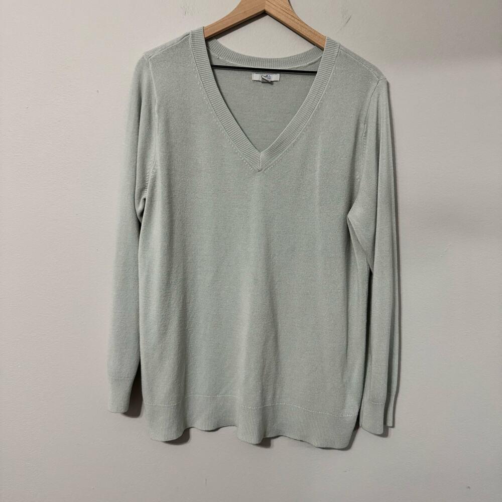Croft & Barrow Sweater XXL Green V-Neck